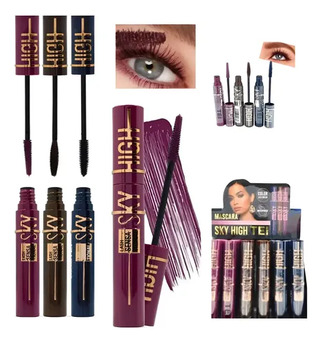 Mascara De Pestañas De Colores Rimel Sky Hight Tei Cosmetica Color Rosa