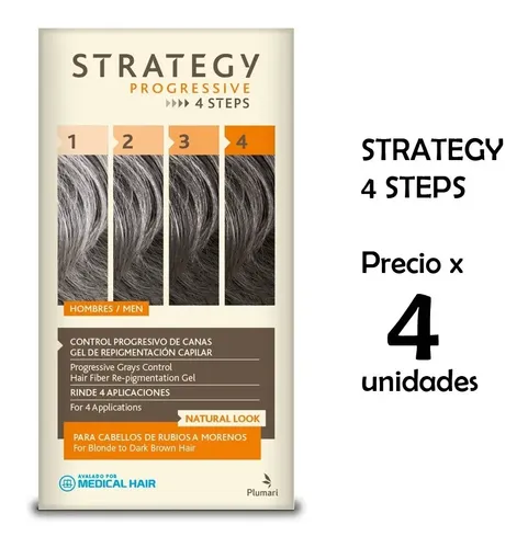 Strategy Gel De Repigmentación Capilar Para Canas 4 Steps