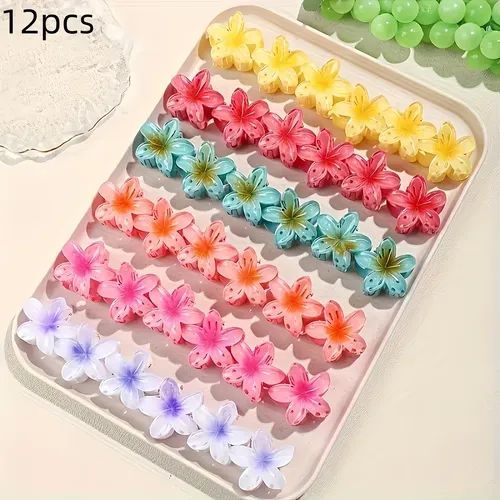 Pinzas, Clips, Broches Para Cabello Niñas Flor Degradada Qh