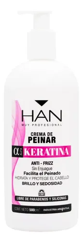 Han Crema De Peinar Alfa Keratina Anti Frizz Brillo X 500