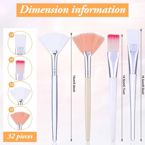 Set De Brochas Aplicadoras Para Mascarilla Facial Honeydak 3