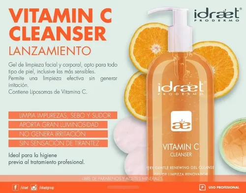 Idraet Vitamina C Cleanser Gel De Limpieza Renovador X500ml