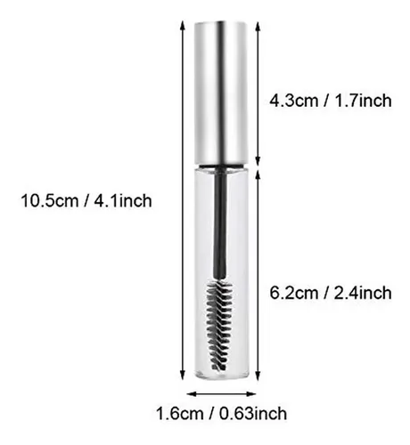 Tubo De Rímel Vacío, Insertos De Goma, 5 Colores, 10 Ml, Tra
