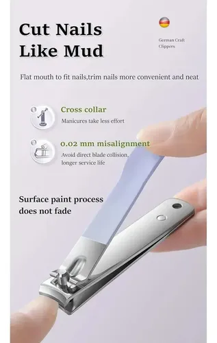 Set Manicura 4 Piezas De Acero Carbon Con Estuche