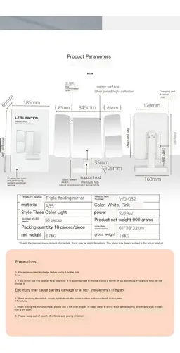 Espejo De Maquillaje Con Luz Led[u]