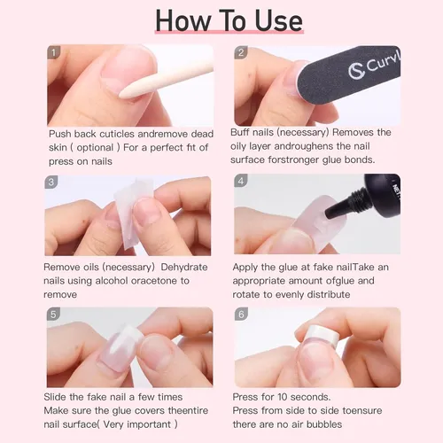 Pegamento Gel Uñas Postizas Secado Rápido 5 Unidades