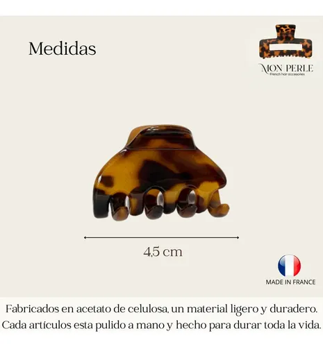 Broche Pelo Frances Media Colita Hebillas Ganchos Franceses Animal Print