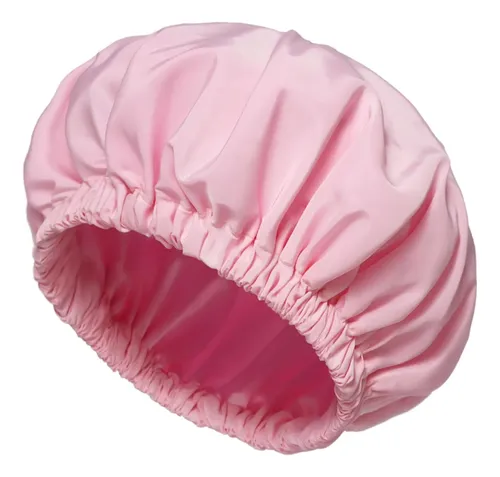 Gorro De Baño Impermeable Satén Grande Para Pelo Rizado