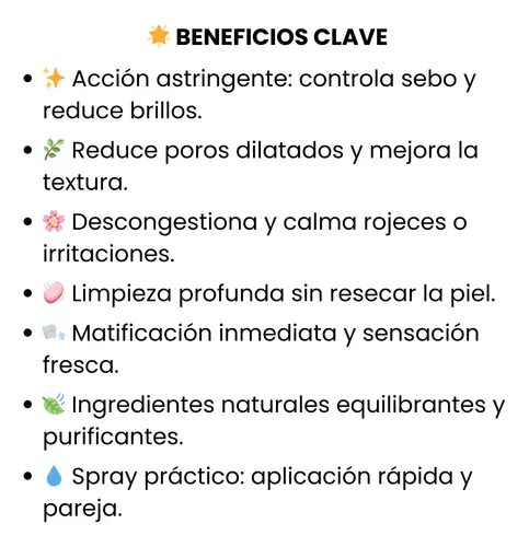 Tónico Dérmico Astringente Hamamelis Arvensis Spray 125ccs