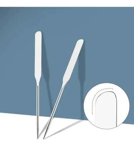 Paleta De Mezcla De Maquillaje De Acero Inoxidable Con Espát