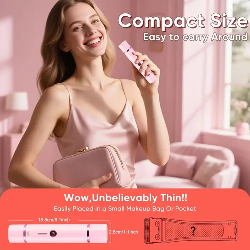 Depiladora Eléctrica Recargable 2 En 1 Para Mujer Rosa