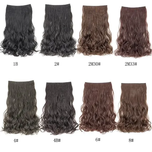 Peluca De Extensión De Cabello Rizado Ondulado Sin Costuras