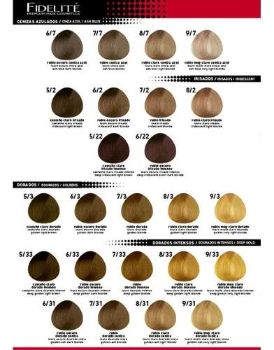Kit 12 Tinturas Pinta Pelo Fidelite Colormaster X 60 Gr
