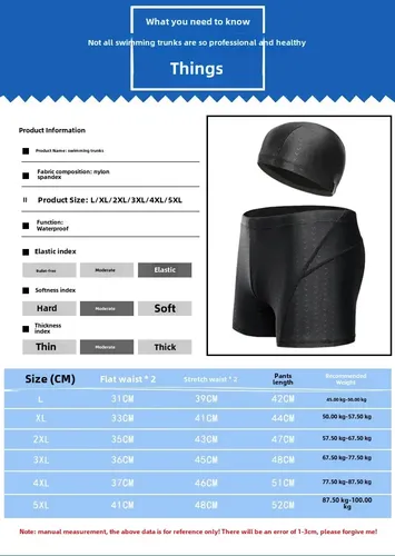 Bañador De Piel De Tiburón For Hombre Con Gorro De Baño