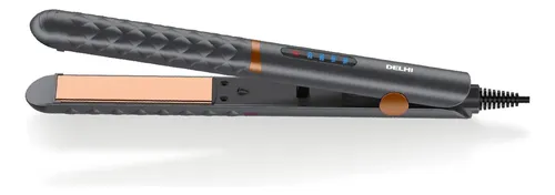 Planchita De Pelo 4 Niveles Cerámica Delhi 35w Pantalla Led Gris