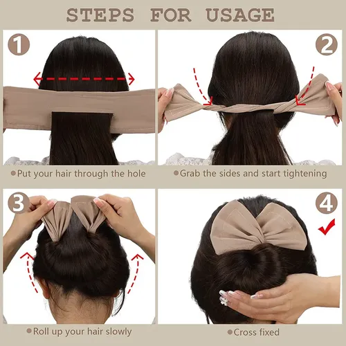 A M 10 Piezas Lazy Buns Hair Bun Maker Bandas De Moda
