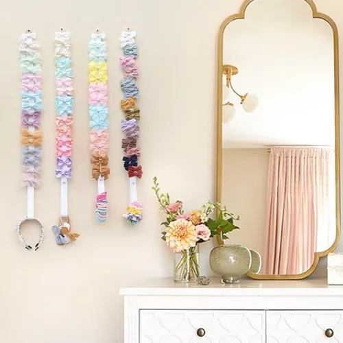 Soporte Para Lazos Povetire 6 Piezas Organizador Blanco