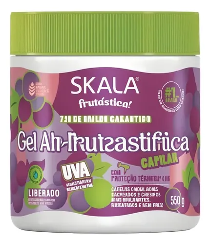 Gelatina Skala Uva Frutastica Gel Anti Frizz Apta Curly