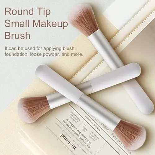 Set De 10 Brochas De Maquillaje Suaves Para Viaje, Sintética