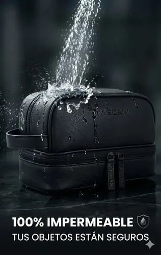 Neceser Tascani De Viaje Organizador Estuche Portacosméticos Bolsito Avion Valija Baño Maquillaje Color Negro