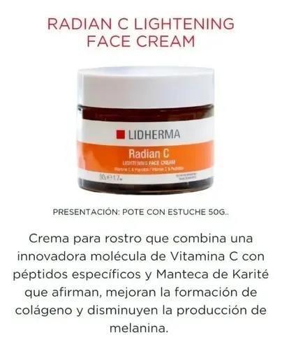 Lidherma Kit Radian C Serum + Crema Facial Vit C Hialuronico