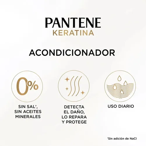 Acondicionador sin sal’ Pantene Keratina con Pro Vitamina B5 250 ml