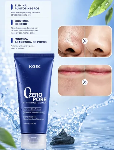 Mascarilla Facial Arcilla Zero Pore Limpiadora Punto Negro