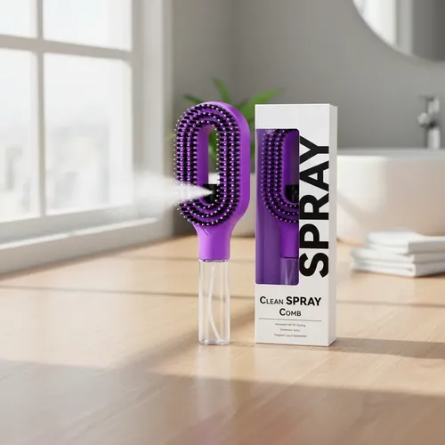 Cepillo Desenredante Antifrizz Con Spray 2 En 1 Atomizador