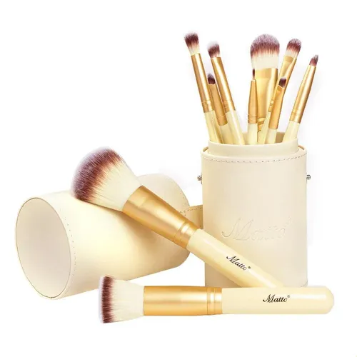 Juego De Brochas De Maquillaje Matto De 10 Piezas, Color Dor