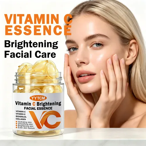 Esencia Facial Iluminadora Con Vitamina C, 50 Cápsulas Por F Todo Tipo De Piel Día/noche