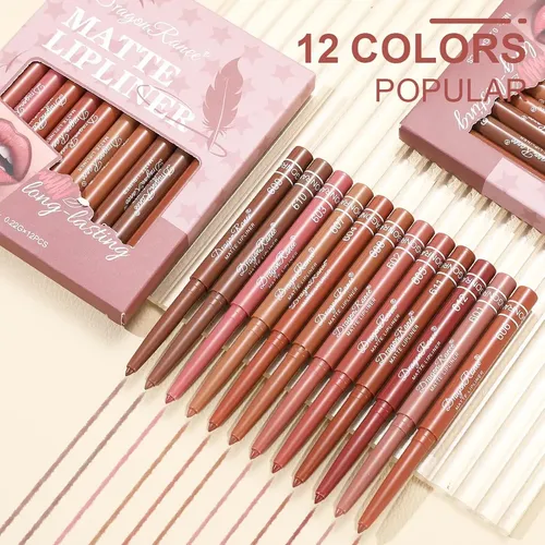 Set De Delineadores 12 Colores Bekoeen Mate Resistente Al