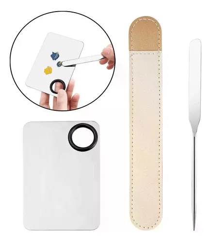 Cosmetic Mixing Spatula And Makeup Palette