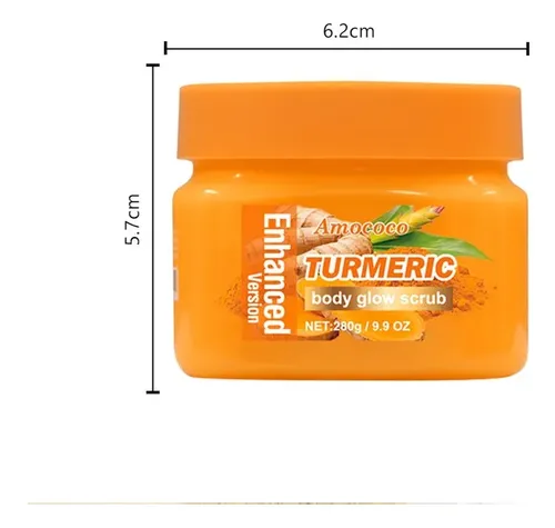 Exfoliante Corporal Con Cúrcuma, 280 G, Frasco Individual