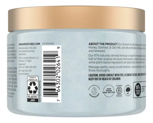 Exfoliante Corporal Shea Moisture Miel Avena 355ml