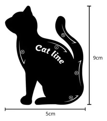 Stencil Plantilla Delineado De Ojos Forma Gato 2 Piezas
