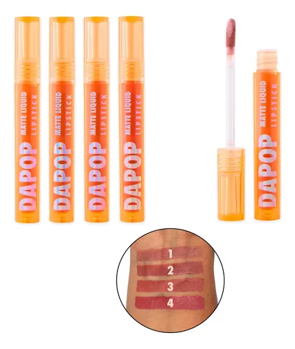 Labial Liquido Mate Nude Matte Lipstick Dapop Tono 3