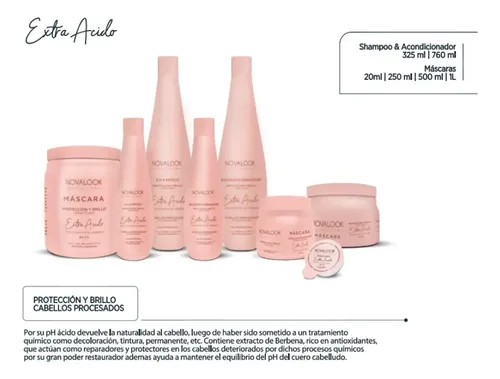 Acondicionador Extra Acido Cabello Tratados 325 ml Novalook