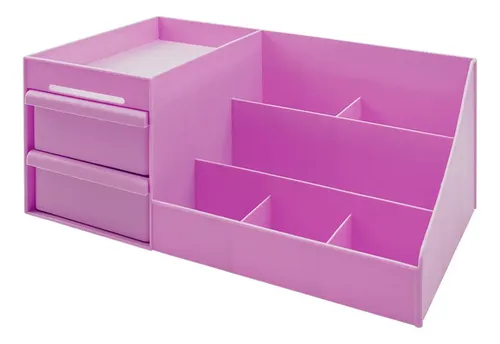 Organizador Maquillaje Cremas Escritorio Cajones . Color Lila