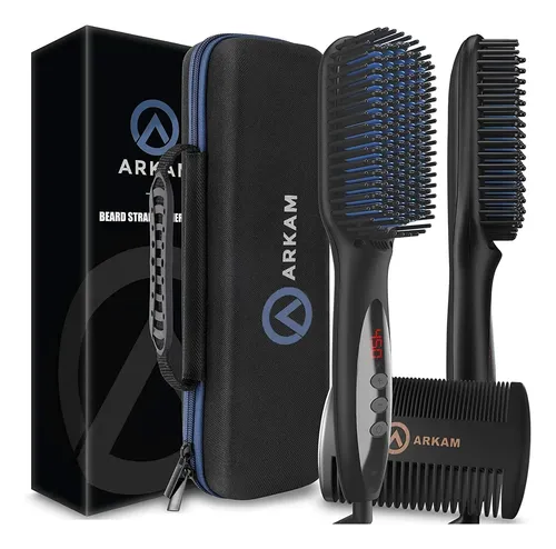 Plancha De Cabello Arkam, Con 12 Niveles De Calor, Negro
