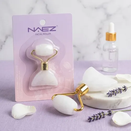 Mini Rodillo Y Guasha Facial Corporal Naez Masajeador 2 En 1