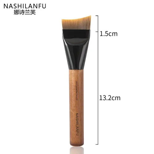 Set 14 Pinceaux Maquillage En Bois Avec Poils Doux Et Étui