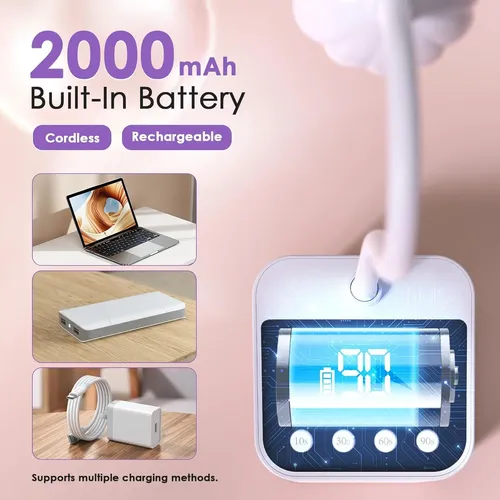 Lámpara Uv Led Recargable Blanca Para Uñas Gel