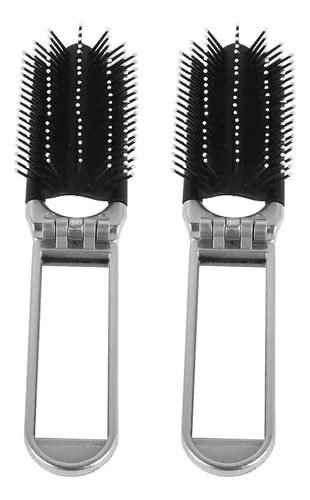 2 Piezas Cepillo De Cabello Portátil Y Plegable Con Espejo