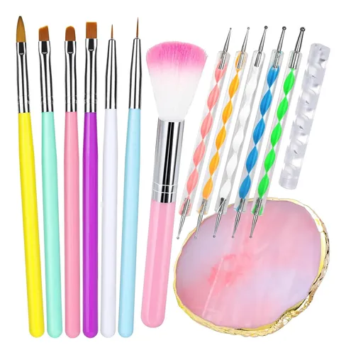 Kit Pinceles Y Herramientas Para Uñas Arte Y Diseño