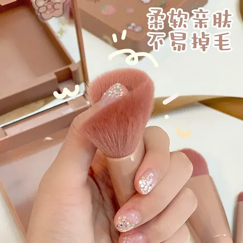 Set 5 Brochas Con Espejo Para Base Polvo Y Ojos
