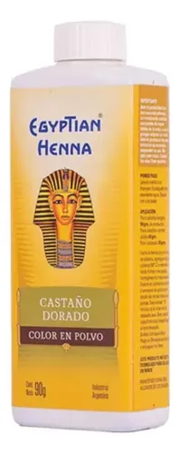 Tintura Natural En Polvo Egyptian Henna x 90 g Castaño Dorado