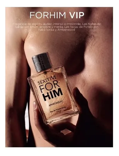 Perfume Eau De Toilette Sexitive For Him Vip Afrodisiaco 100ml Hombre