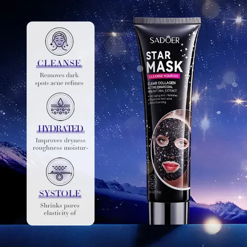 Mascarilla Facial Peel Off Star Mask Detox 100g Sadoer Tipo de piel Todo tipo de piel