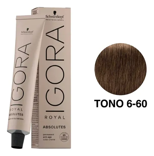 Tintura Schwarzkopf Professional Igora royal Absolutes tono 6-60 para cabello