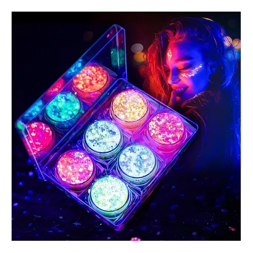 Gel De Brillo Uv Latibell 6 Colores Para Cuerpo Y Rostro